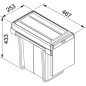 Šiukšliadėžė FRANKE, Cube 30, atidarymas ranka, 3x10l.