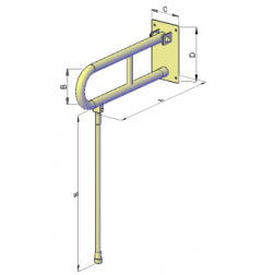 Atrama Corrado, atlenkiama su koja, 800 mm, balta 1