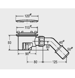 Sifonas dušo padėklo VIEGA TEMPOPLEX