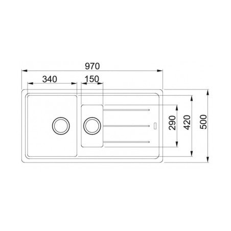 Granitinė plautuvė Franke Basis, BFG 651, Cashmere