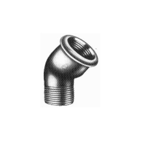 Ketaus cinkuota alkūnė, d , 1/2'', 45*, vidus-išorė 1