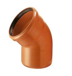 Lauko kanalizacijos alkūnė Wavin, d , 250, 45* 1