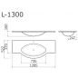 Praustuvas VISPOOL L-1300 129x52