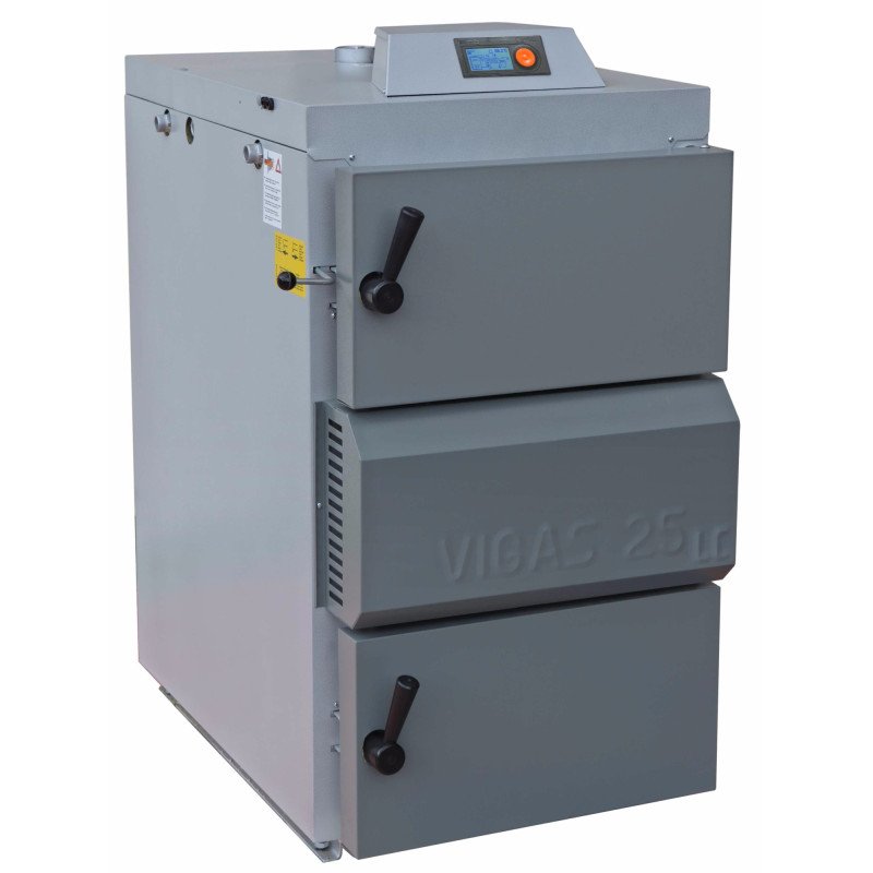 Dujų generacinis kieto kuro katilas Vigas LC, 25 (5-31) kW, dešininis
