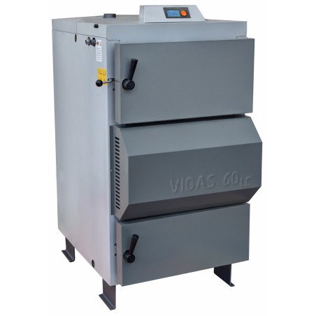 Dujų generacinis kieto kuro katilas Vigas LC, 60 (15-72) kW, kairinis 1