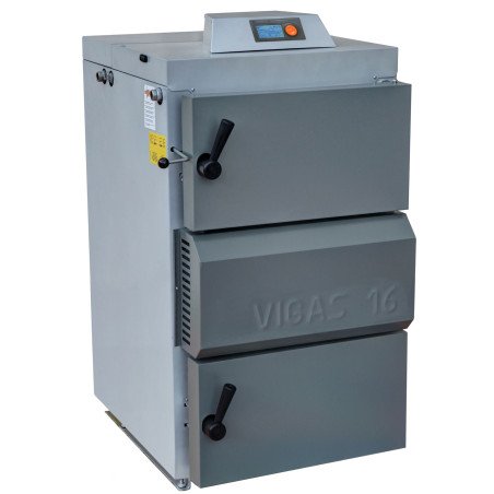 Dujų generacinis kieto kuro katilas Vigas, 16 (8-18) kW, kairinis 1