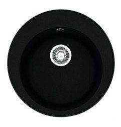 Granitinė plautuvė Franke Ronda, ROG 610-41, ekscentrinis ventilis, Onyx 1