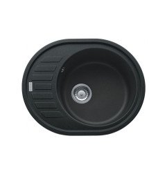 Granitinė plautuvė Franke Ronda, ROG 611-62, užkemšamas ventilis, Onyx 1