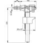 WC prileidimo mechanizmas AlcaPlast, šoninio pajungimo 3/8
