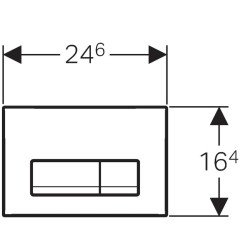 WC klavišas Geberit, Delta 51, blizgus chromas