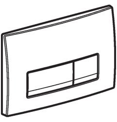 WC klavišas Geberit, Delta 51, blizgus chromas 3