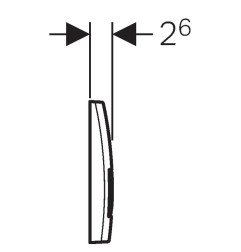 WC klavišas Geberit, Delta 51, blizgus chromas 4