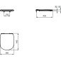 Dangtis WC Ideal Standard Tesi, Thin, lėtai nusileidžiantis