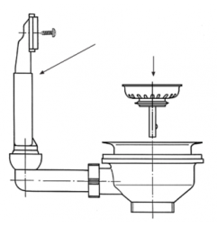 Ventilis FRANKE plautuvės, d 3''1/2, užkemšamas, PXN 611-60 1