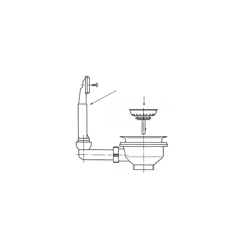 Ventilis FRANKE plautuvės, d 3''1/2, užkemšamas, PXN 611-60
