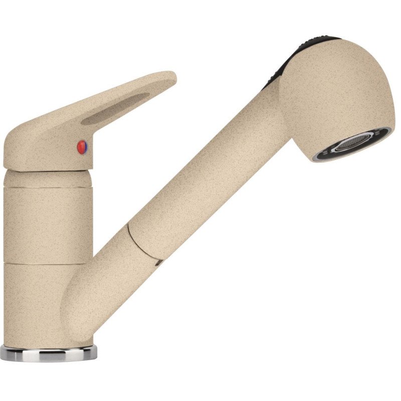 Plautuvės maišytuvas Franke Novara Plus, su ištraukiamu dušeliu, Beige