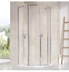 Pusapvalė dušo kabina Ravak Chrome, CSKK4-90 blizgi+Transparent 1