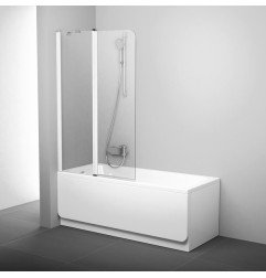 Vonios sienelė Ravak Chrome CVS2 100, kairė, baltas profilis 1