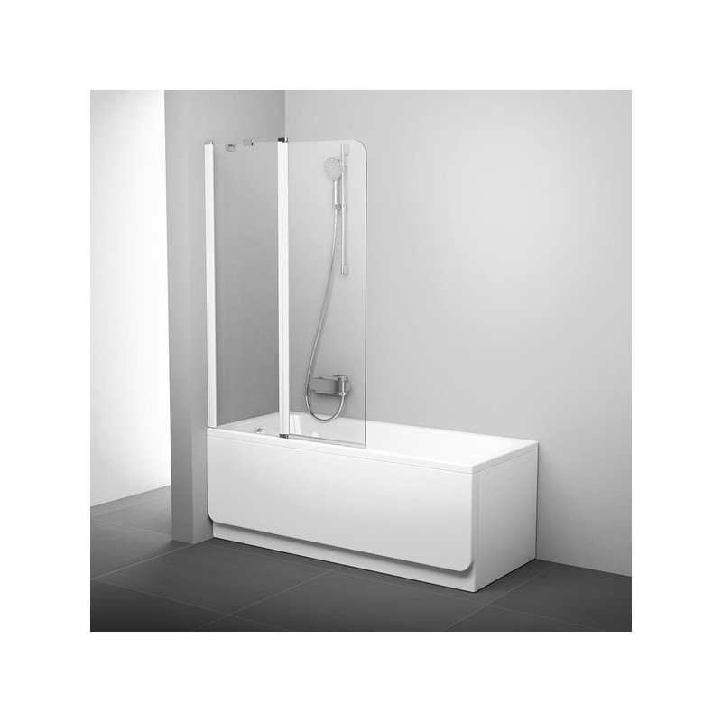 Vonios sienelė Ravak Chrome CVS2 100, kairė, baltas profilis