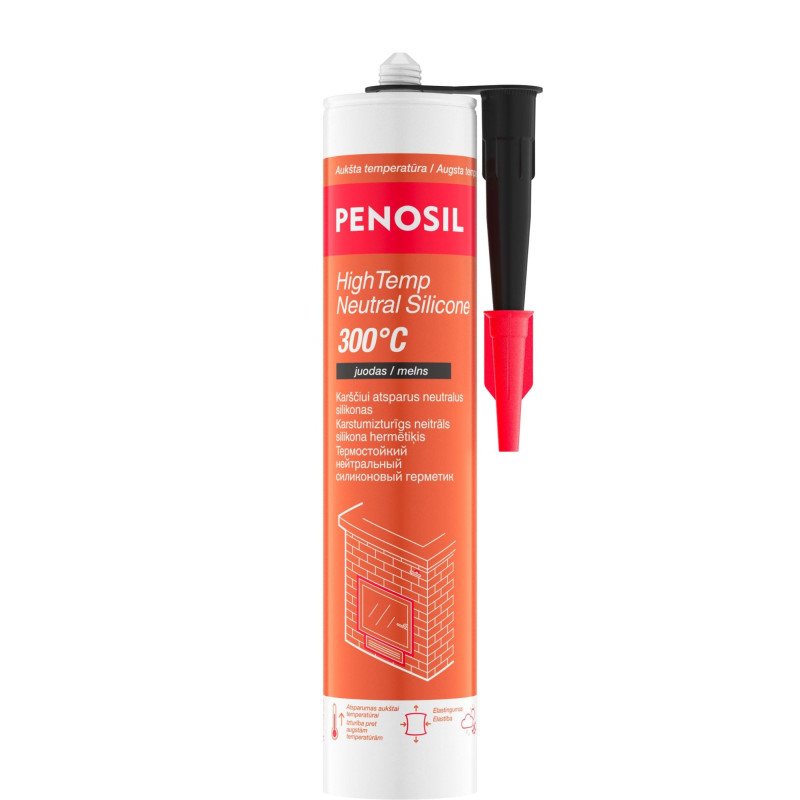 Atsparus karščiui hermetikas Penosil Hightemp Neutral 300°C, juodas, neutralus, 300 ml
