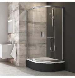 Pusapvalė dušo kabina Ravak Blix, BLCP4-90 Sabina, blizgi + stiklas Transparent 1