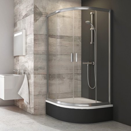 Pusapvalė dušo kabina Ravak Blix, BLCP4-90 Sabina, blizgi + stiklas Transparent 1