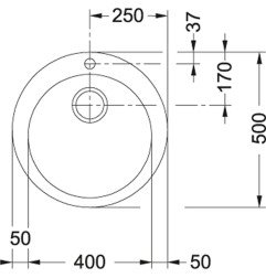 Tectonite plautuvė Franke, Sirius Single 1, Urban Grey 3