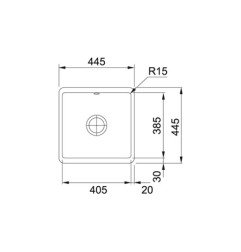 Po stalviršiu montuojama keraminė plautuvė Franke Kubus, KBK 110-40, Anthrazit Matt 3