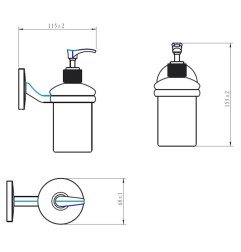 Vonios kambario aksesuaras Multi, skysto muilo dozatorius