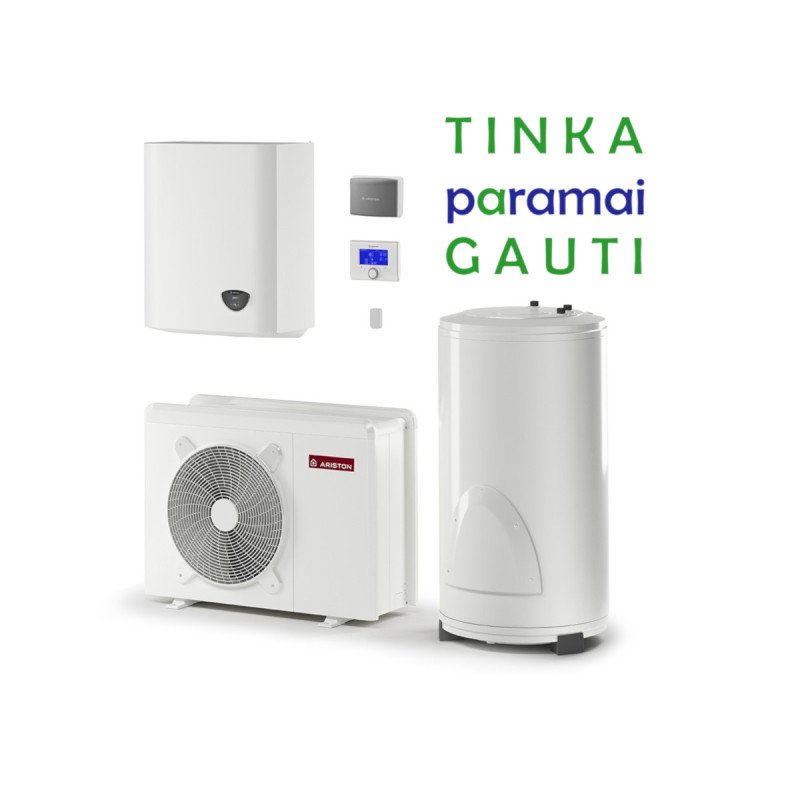 Šilumos siurblys Oras-Vanduo Ariston Nimbus, Flex, 90 S Net 14 kW Φ3, su 180 (177 l) vandens šildytuvu ir Wi-Fi Šilumos siurblys Oras-Vanduo Ariston Nimbus, Flex, 90 S Net 14 kW Φ3, su 180 (177 l) vandens šildytuvu ir Wi-Fi