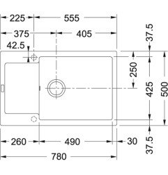 Granitinė plautuvė Franke Maris, MRG 611-78 XL, Steingrau 5