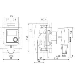 Recirkuliacinis siurblys Wilo, Stratos Pico-Z, 20/1-4 150 mm 3