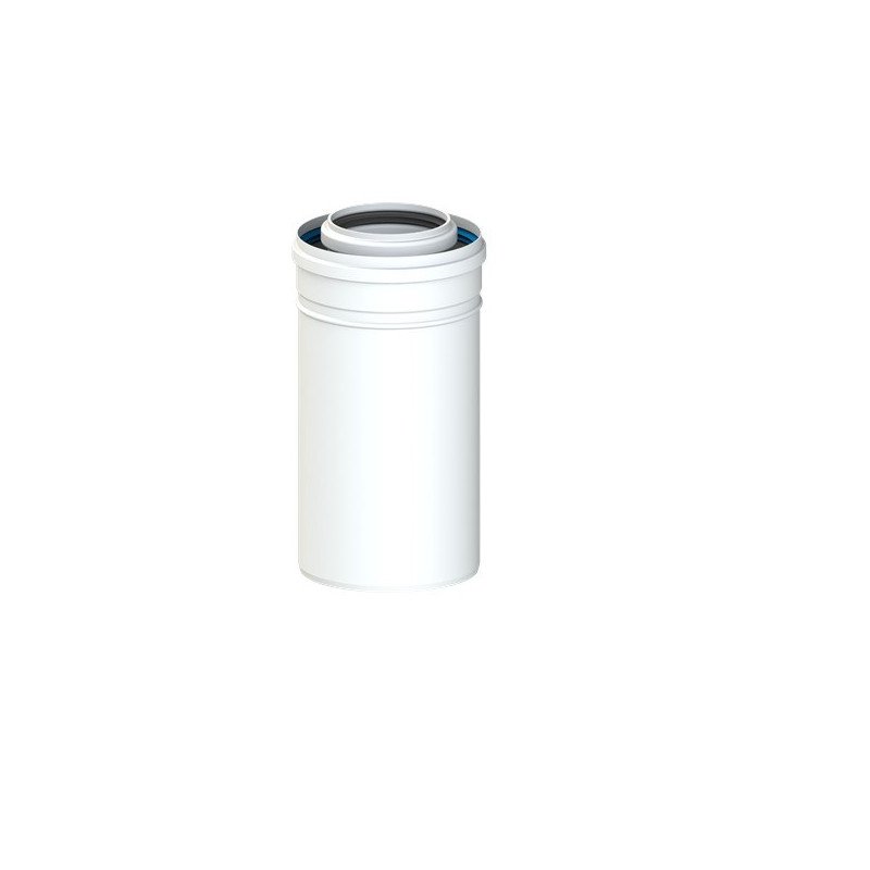 Dvigubas kamino pailginimas Cox Geelen CoxDENS PP/Alu, d80/125, 500 mm