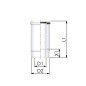 Dvigubas kamino pailginimas Cox Geelen CoxDENS PP/Alu, d60/100 reguliuojamas, 255 mm