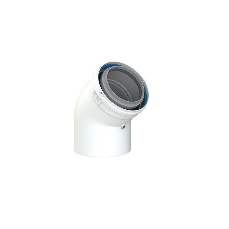 Dviguba kamino alkūnė Cox Geelen CoxDENS PP/Alu, d60/100, 45°