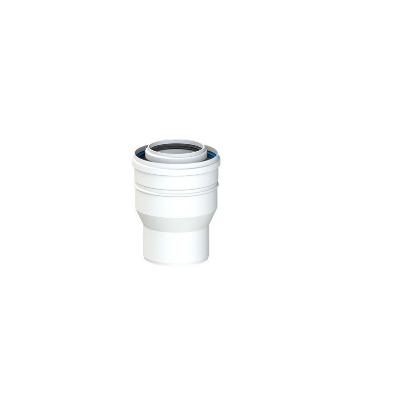 Dvigubas kamino perėjimas Cox Geelen CoxDENS PP/Alu, D60/100 į D80/125 Dvigubas kamino perėjimas Cox Geelen CoxDENS PP/Alu, D60/100 į D80/125