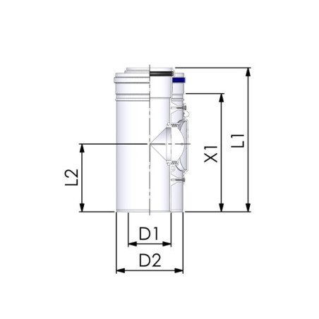 Kamino revizija Cox Geelen CoxDENS PP/Alu, tiesi, d60/100